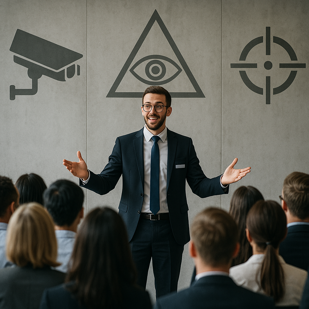 Keith Raniere addressing a seminar audience under the guise of personal development.