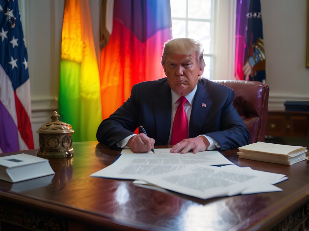 President Donald Trump signs the controversial pardon for Charles Kushner in 2020